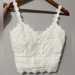 White lace tank